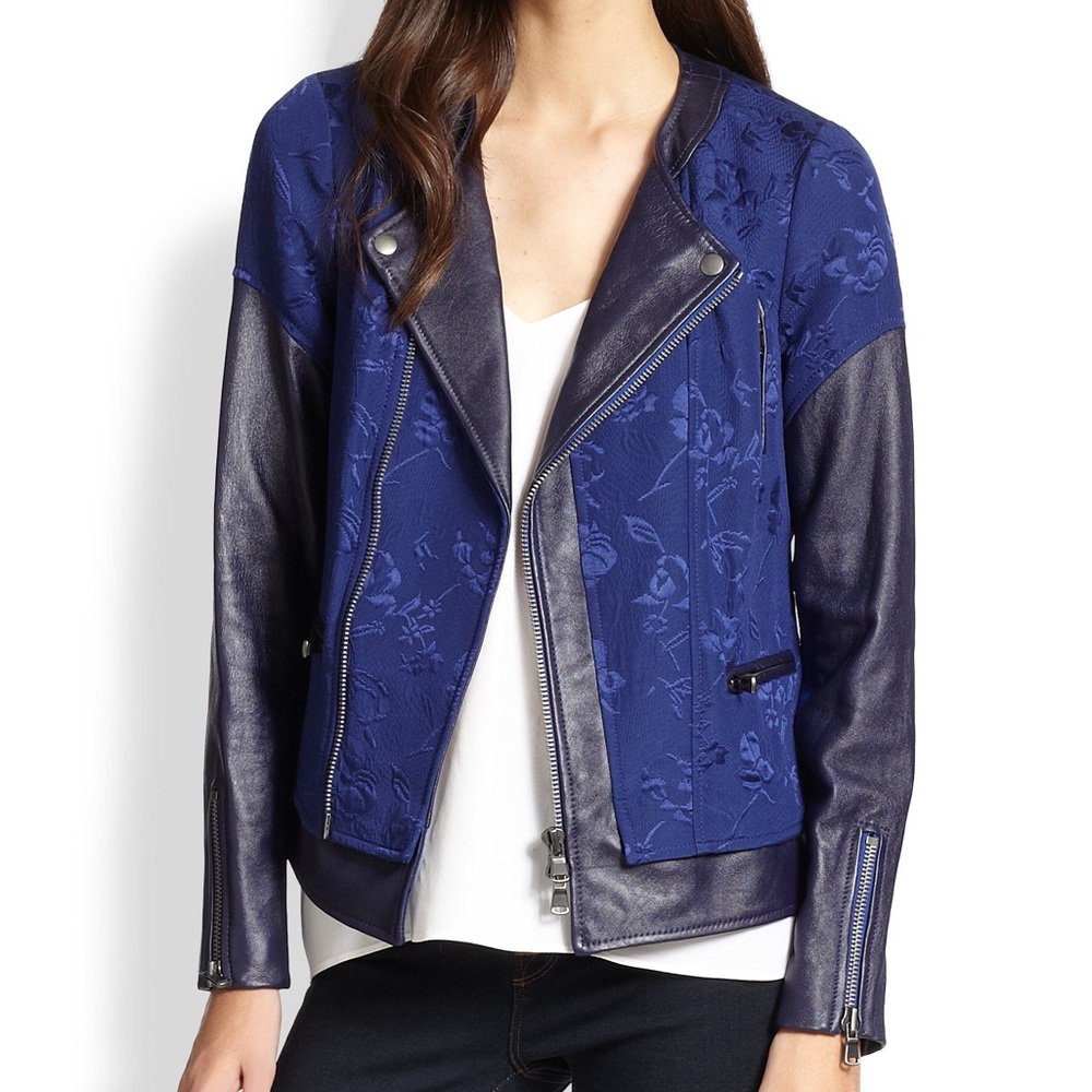 Rebecca Taylor 100% Real Lamb Leather Jacket